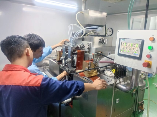 PLC Control Casting Drum Soft Capsule Machine with Stainless Steel Chrome Coating
