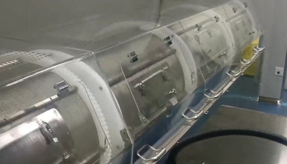 50KG Rotary Cage Dryer / Soft Capsule Tumbler Dryer with PLC Touch Control and Tumbler Cage Blower