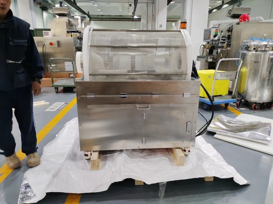 3 Groups Rotary Cage Soft Capsule Tumbler Dryer With 50kg 4 Section Rotating Cage